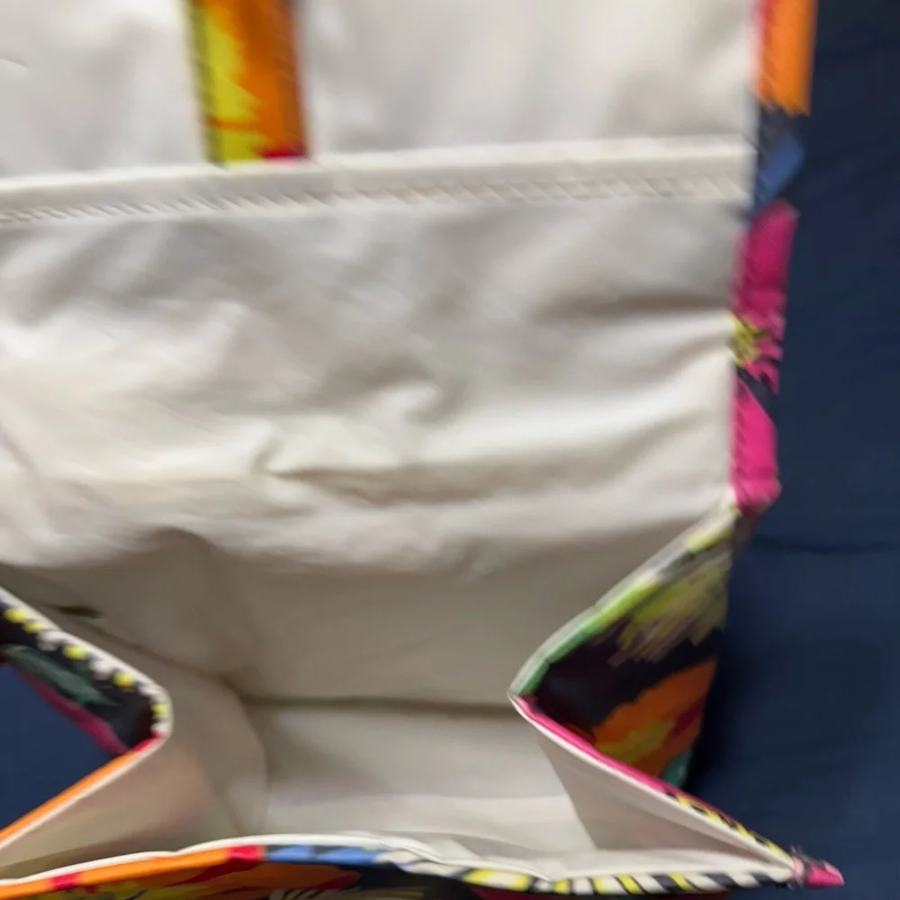 Vera Bradley Floral Bag in Pink, Orange, and Gray